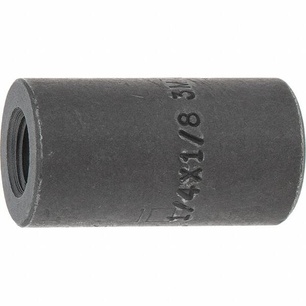 Made in USA - Size 1/4 x 1/8", Class 3,000, Forged Carbon Steel Black Pipe Reducing Coupling - 3,000 psi, Threaded End Connection - Benchmark Tooling