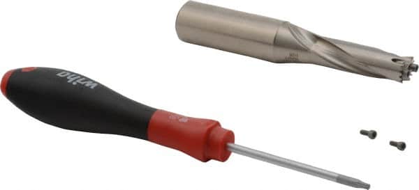 Sumitomo - 13.5 to 14.5mm Diam, 3xD, 2" Max Depth, 3/4" Shank Diam, 2.527" Flute, 4.527" OAL, Replaceable Tip Drill - Series SMD - Benchmark Tooling