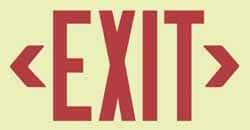 NMC - Exit, Metal Exit Sign - 13" Wide x 7-1/2" High, Glow-in-the-Dark - Benchmark Tooling