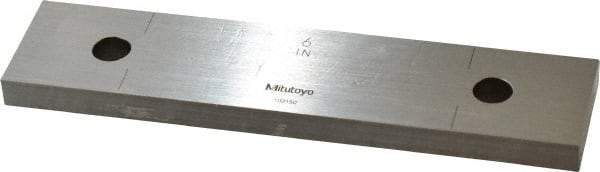 Mitutoyo - 6" Rectangular Steel Gage Block - Accuracy Grade 0, Includes Certificate of Inspection - Benchmark Tooling