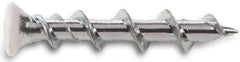 Powers Fasteners - 1/4", 1-1/4" Length Under Head, Square Drive Oval Head, Steel Drywall Screws - Chrome Finish, Grade 1018 - Benchmark Tooling