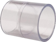 Made in USA - 1-1/4" PVC Plastic Pipe Coupling - Schedule 40, Slip x Slip End Connections - Benchmark Tooling
