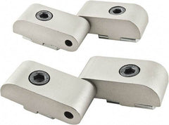 80/20 Inc. - 1-1/2" Long x 1-23/32" Wide x 26mm Thick, Left Lift Off Hinge Long Pin Top Short Pin Bottom - Aluminum, Clear Anodized Finish - Benchmark Tooling