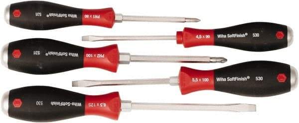 Wiha - 5 Piece Phillips & Slotted Screwdriver Set - Comes in Kit Bag - Benchmark Tooling