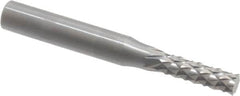 Accupro - 3/16" Diam, 5/8" LOC, Plain End, Solid Carbide Diamond Pattern Router Bit - Right Hand Cut, 2" OAL, 1/4" Shank Diam, Use on Fiberglass - Benchmark Tooling