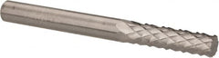 Accupro - 1/4" Diam, 3/4" LOC, Plain End, Solid Carbide Diamond Pattern Router Bit - Right Hand Cut, 2-1/2" OAL, 1/4" Shank Diam, Use on Fiberglass - Benchmark Tooling