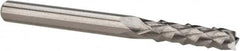 Accupro - 1/8" Diam, 1/2" LOC, Burr End, Solid Carbide Diamond Pattern Router Bit - Right Hand Cut, 1-1/2" OAL, 1/8" Shank Diam, Use on Fiberglass - Benchmark Tooling