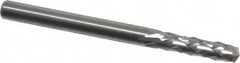 Accupro - 1/8" Diam, 1/2" LOC, Drill Point End, Solid Carbide Diamond Pattern Router Bit - Right Hand Cut, 1-1/2" OAL, 1/8" Shank Diam, Use on Fiberglass - Benchmark Tooling