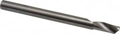 Accupro - 10mm Cutting Diam x 30mm Length of Cut, 1 Flute, Upcut Spiral Router Bit - Uncoated, Right Hand Cut, Solid Carbide, 76mm OAL x 10mm Shank Diam, Single Edge, 22° Helix Angle - Benchmark Tooling