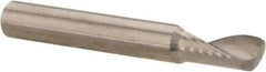 Accupro - 3/16" Cutting Diam x 3/8" Length of Cut, 1 Flute, Upcut Spiral Router Bit - Uncoated, Right Hand Cut, Solid Carbide, 1-1/2" OAL x 3/16" Shank Diam, Single Edge, 22° Helix Angle - Benchmark Tooling