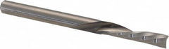 Accupro - 1/8" Cutting Diam x 1/2" Length of Cut, 1 Flute, Downcut Spiral Router Bit - Uncoated, Right Hand Cut, Solid Carbide, 1-1/2" OAL x 1/8" Shank Diam, Single Edge, 21° Helix Angle - Benchmark Tooling