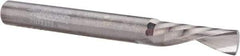 Accupro - 1/4" Cutting Diam x 3/4" Length of Cut, 1 Flute, Downcut Spiral Router Bit - Uncoated, Right Hand Cut, Solid Carbide, 2-1/2" OAL x 1/4" Shank Diam, Single Edge, 21° Helix Angle - Benchmark Tooling