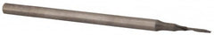 Accupro - 1mm Cutting Diam x 5mm Length of Cut, 1 Flute, Upcut Spiral Router Bit - Uncoated, Right Hand Cut, Solid Carbide, 57mm OAL x 3mm Shank Diam, Single Edge, 21° Helix Angle - Benchmark Tooling