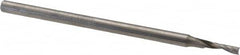 Accupro - 2mm Cutting Diam x 6mm Length of Cut, 1 Flute, Upcut Spiral Router Bit - Uncoated, Right Hand Cut, Solid Carbide, 57mm OAL x 3mm Shank Diam, Single Edge, 21° Helix Angle - Benchmark Tooling