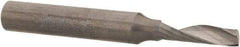 Accupro - 5/32" Cutting Diam x 9/16" Length of Cut, 1 Flute, Upcut Spiral Router Bit - Uncoated, Right Hand Cut, Solid Carbide, 2" OAL x 1/4" Shank Diam, Single Edge, 21° Helix Angle - Benchmark Tooling