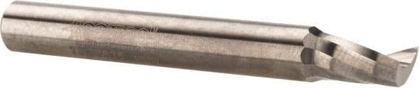 Accupro - 1/4" Cutting Diam x 3/8" Length of Cut, 1 Flute, Upcut Spiral Router Bit - Uncoated, Right Hand Cut, Solid Carbide, 2" OAL x 1/4" Shank Diam, Single Edge, 21° Helix Angle - Benchmark Tooling