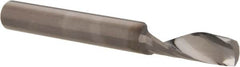 Accupro - 1/4" Cutting Diam x 3/4" Length of Cut, 1 Flute, Upcut Spiral Router Bit - Uncoated, Right Hand Cut, Solid Carbide, 2-1/2" OAL x 1/4" Shank Diam, Single Edge, 21° Helix Angle - Benchmark Tooling