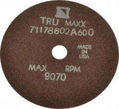Tru-Maxx - 4" 60 Grit Aluminum Oxide Cutoff Wheel - 1/32" Thick, 1/2" Arbor, 9,070 Max RPM, Use with Stationary Tools - Benchmark Tooling