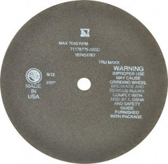 Tru-Maxx - 8" 60 Grit Aluminum Oxide Cutoff Wheel - 3/32" Thick, 5/8" Arbor, 4,536 Max RPM, Use with Stationary Tools - Benchmark Tooling