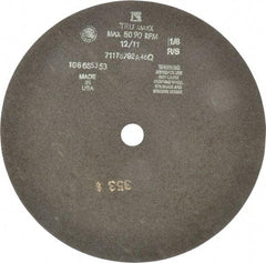 Tru-Maxx - 12" 46 Grit Aluminum Oxide Cutoff Wheel - 1/8" Thick, 1" Arbor, 3,024 Max RPM, Use with Stationary Tools - Benchmark Tooling