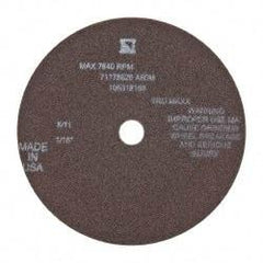 Tru-Maxx - 6" 60 Grit Aluminum Oxide Cutoff Wheel - 1/16" Thick, 5/8" Arbor, 6,048 Max RPM, Use with Stationary Tools - Benchmark Tooling