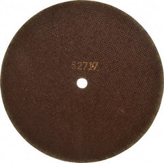 Norton - 10" 80 Grit Aluminum Oxide Cutoff Wheel - 1/16" Thick, 5/8" Arbor, 4,585 Max RPM, Use with Angle Grinders - Benchmark Tooling