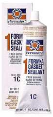 Permatex - 11 oz Tube Brown Rosin Gasket Sealant - -65 to 400°F Operating Temp, 24 hr Full Cure Time - Benchmark Tooling