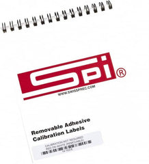 SPI - Inspection Label - Legend: Calibration Not Required, English, Red & White, 2" Long x 1/2" High, No Coating - Benchmark Tooling