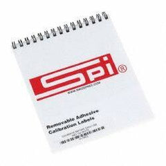 SPI - Inspection Label - Legend: Calibrate Before Each Use, English, Red & White, 2" Long x 1/2" High, No Coating - Benchmark Tooling