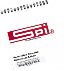 SPI - Inspection Label - Legend: Limited Calibration, English, Black & Yellow, 2" Long x 1/2" High, No Coating - Benchmark Tooling