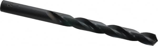 Hertel - Letter V 118° High Speed Steel Jobber Drill - Oxide Finish, Right Hand Cut, Spiral Flute, Straight Shank, 5" OAL, Standard Point - Benchmark Tooling