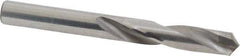Made in USA - 19/64" 118° Spiral Flute Carbide-Tipped Screw Machine Drill Bit - Bright Finish, Right Hand Cut, 1-5/8" Flute Length, 2-13/16" OAL, Standard Point, Straight Shank - Benchmark Tooling