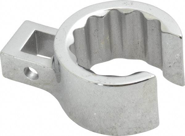 Proto - 15/16" 12 Point 3/8" Drive Chrome Flare Nut Crowfoot Wrench - 1-3/8" Head Diam x 3/4" Head Thickness, 1-1/2" OAL - Benchmark Tooling