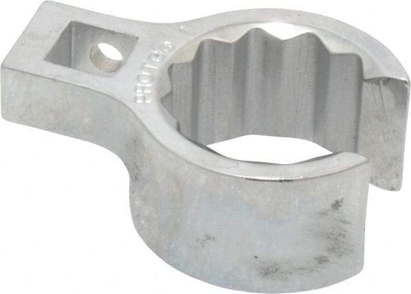 Proto - 1" 12 Point 3/8" Drive Chrome Flare Nut Crowfoot Wrench - 1-29/64" Head Diam x 25/32" Head Thickness, 1" OAL - Benchmark Tooling