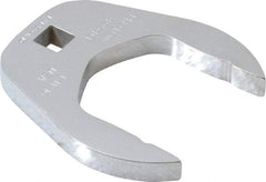 Proto - 1-11/16" 3/8" Drive Chrome Open End Crowfoot Wrench - 2.72" Head Diam x 0.38" Head Thickness - Benchmark Tooling