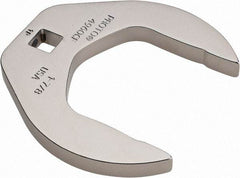 Proto - 1-7/8" 3/8" Drive Chrome Open End Crowfoot Wrench - 3.2" Head Diam x 0.38" Head Thickness - Benchmark Tooling