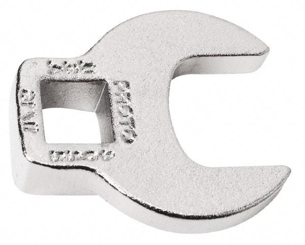 Proto - 2-1/4" 3/8" Drive Chrome Open End Crowfoot Wrench - 0.53" Head Diam x 1/4" Head Thickness - Benchmark Tooling