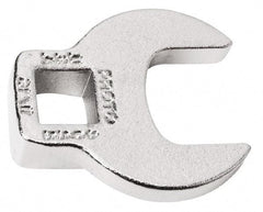 Proto - 2-11/16" 3/8" Drive Chrome Open End Crowfoot Wrench - 0.53" Head Diam x 1/4" Head Thickness - Benchmark Tooling
