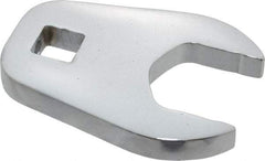 Proto - 1-1/8" 1/2" Drive Full Polish Chrome Open End Crowfoot Wrench - 2-7/32" Head Diam x 3/8" Head Thickness, 2-1/4" OAL - Benchmark Tooling