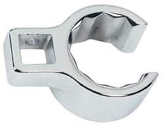 Proto - 1-15/16" 12 Point 1/2" Drive Full Polish Chrome Flare Nut Crowfoot Wrench - 2-5/8" Head Diam x 1-1/16" Head Thickness, 3-1/4" OAL - Benchmark Tooling