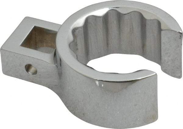 Proto - 1-1/4" 12 Point 1/2" Drive Full Polish Chrome Flare Nut Crowfoot Wrench - 1-25/32" Head Diam x 7/8" Head Thickness, 2.44" OAL - Benchmark Tooling