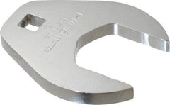 Proto - 1-11/16" 1/2" Drive Full Polish Chrome Open End Crowfoot Wrench - 3-11/32" Head Diam x 1/2" Head Thickness, 3-15/64" OAL - Benchmark Tooling