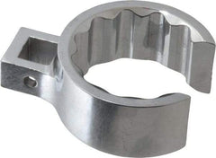 Proto - 1-11/16" 12 Point 1/2" Drive Full Polish Chrome Flare Nut Crowfoot Wrench - 2-5/16" Head Diam x 1" Head Thickness, 3" OAL - Benchmark Tooling