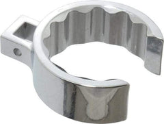 Proto - 2" 12 Point 1/2" Drive Full Polish Chrome Flare Nut Crowfoot Wrench - 2-23/32" Head Diam x 1-1/16" Head Thickness, 3.38" OAL - Benchmark Tooling