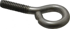 Gibraltar - 1/4-20, Stainless Steel Wire Turned Open Eye Bolt - 7/8" Thread Length, 1/2" ID x 15/16" OD, 1" Shank Length - Benchmark Tooling