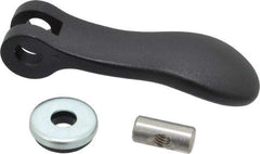 KIPP - 5/16-18, 1.06" Hub Diam, Black Powder Coat Cast Aluminum Adjustable Clamping Handle - Benchmark Tooling