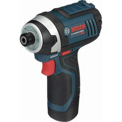 Bosch - 18 Volt, 1/4" Drive, 930 In/Lb Torque, Cordless Impact Driver - 2600 RPM, 2 Lithium-Ion Batteries Included - Benchmark Tooling