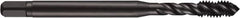 DORMER - 7/16-20 UNF 3 Flute 3B Modified Bottoming Spiral Flute Tap - Powdered Metal, Oxide Finish, 3-5/32" OAL, Right Hand Flute, Right Hand Thread, H3, Series E038 - Exact Industrial Supply