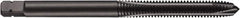 DORMER - 1/2-20 UNF, 3 Flute, Oxide Finish, Powdered Metal Spiral Point Tap - Plug Chamfer, Right Hand Thread, 3-3/8" OAL, 0.9055" Thread Length, 0.367" Shank Diam, 3B Class of Fit, Series E036 - Exact Industrial Supply