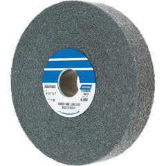 Norton - 6" Diam, 1" Face Width, 1" Center Hole, Fine Grade, Silicon Carbide Deburring Wheel - Convolute, Density 7 Grade - Benchmark Tooling
